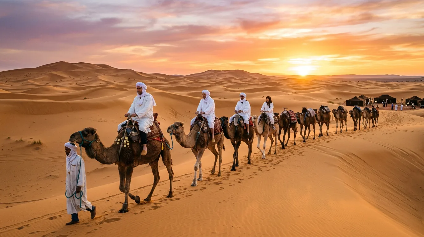 Agafay sunset camel ride